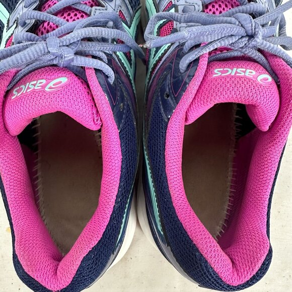 Asics Gel Contend 3 Womens Running Shoes Size 9.5 Navy/Pink Mesh & Synthetic - Picture 3 of 10